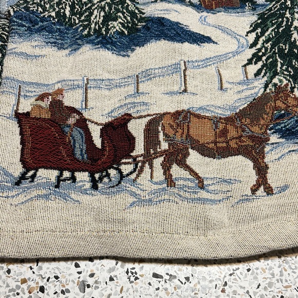 Vintage Art Unlimited Winter Wonderland Knit Cardigan blanket sweater small - Picture 8 of 12